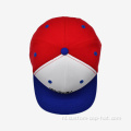 Driekleurige 6-paneel mode hiphop snapback cap